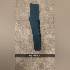POP Fit Teal and Black Leggings